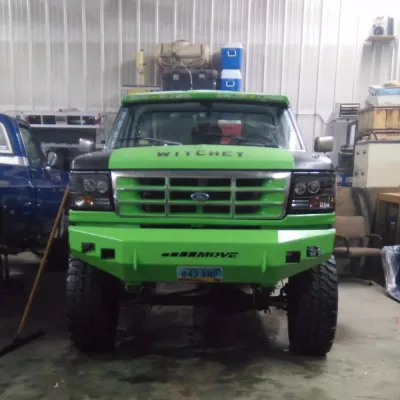 FORD F250-350 1992-1998 with CLASSIC FRONT Weld It Yourself STANDARD installed