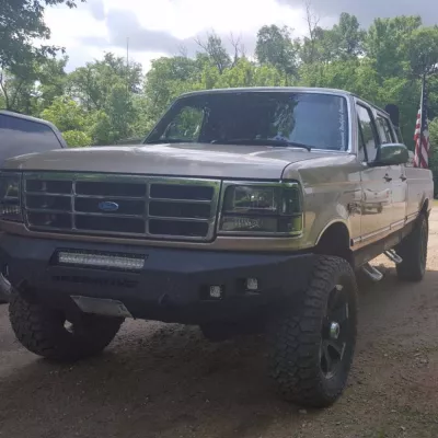 FORD F250-350 1992-1998 with CLASSIC FRONT Weld It Yourself STANDARD installed