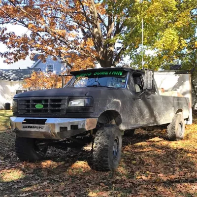 FORD F250-350 1992-1998 with CLASSIC FRONT Weld It Yourself STANDARD installed