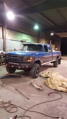 FORD F250-350 1992-1998 with CLASSIC FRONT Weld It Yourself STANDARD installed