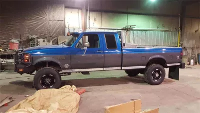 FORD F250-350 1992-1998 with CLASSIC FRONT Weld It Yourself STANDARD installed