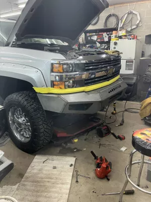 CHEVY 2500-3500HD 2015-2019 with PRECISION FRONT Weld It Yourself STANDARD installed