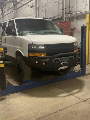 CHEVY EXPRESS VAN 2003-2026 with CLASSIC FRONT Weld It Yourself Offroad installed