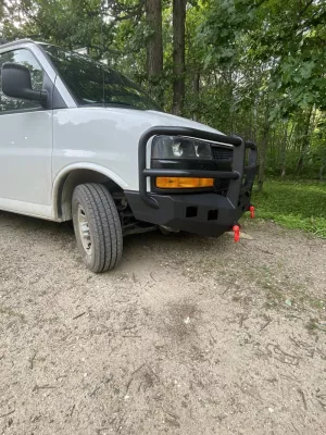 CHEVY EXPRESS VAN 2003-2026 with CLASSIC FRONT Weld It Yourself Offroad installed