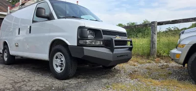 CHEVY EXPRESS VAN 2003-2026 with CLASSIC FRONT Weld It Yourself STANDARD installed