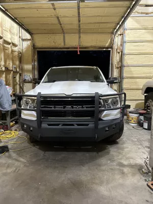 Dodge 1500 2019-2024 with a classic front weld it yourself bumper kit