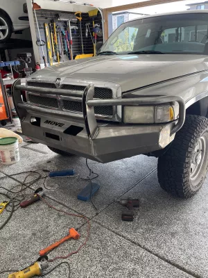Dodge 2500-3500 1994-2002 with a classic front weld it yourself bumper kit