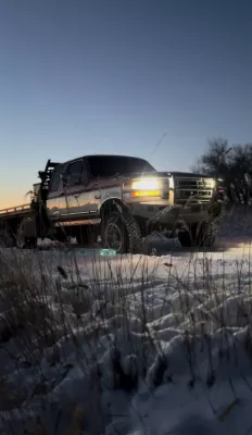 FORD F250-350 1992-1998 with CLASSIC FRONT Weld It Yourself STANDARD installed