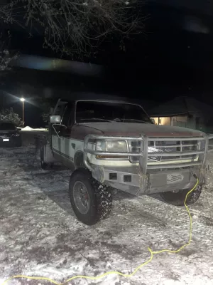 FORD F250-350 1992-1998 with CLASSIC FRONT Weld It Yourself STANDARD installed