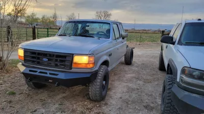 FORD F250-350 1992-1998 with PRECISION FRONT Weld It Yourself STANDARD installed