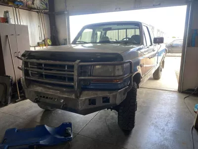 FORD F250-350 1992-1998 with CLASSIC FRONT Weld It Yourself STANDARD installed