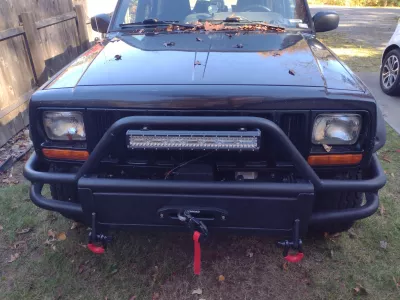 JEEP CHEROKEE 1997-2001 with EMBARK FRONT Weld It Yourself Offroad installed