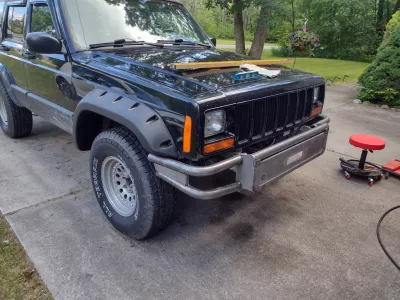 JEEP CHEROKEE 1997-2001 with EMBARK FRONT Weld It Yourself Offroad installed