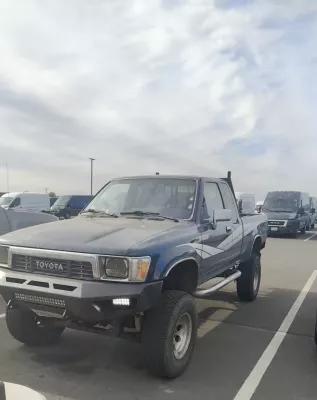 TOYOTA PICKUP 1989-1995 with PRECISION FRONT Weld It Yourself STANDARD installed