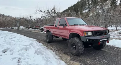TOYOTA PICKUP 1989-1995 with PRECISION FRONT Weld It Yourself STANDARD installed