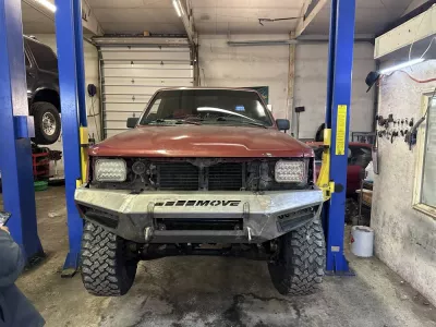 TOYOTA PICKUP 1989-1995 with PRECISION FRONT Weld It Yourself STANDARD installed