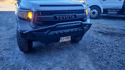 Toyota tundra 2014-2021 with a falcon front weld it yourself bumper kit